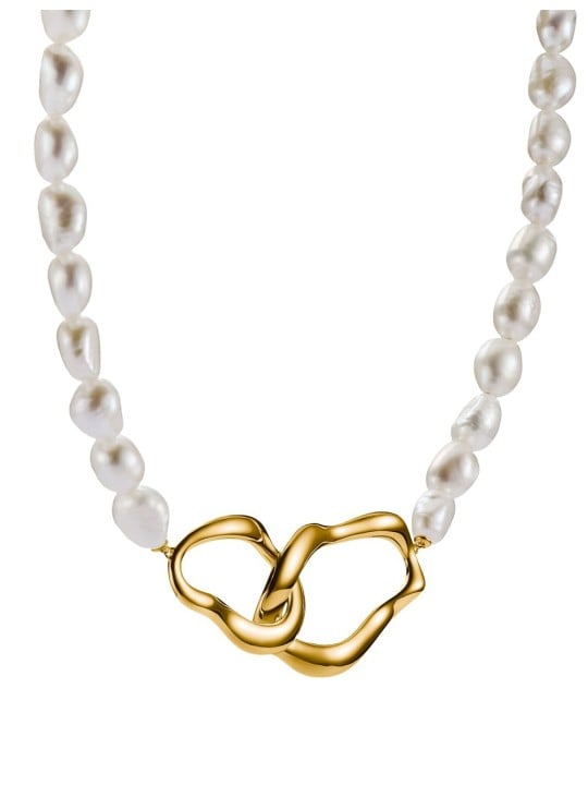 collana donna Thomas Sabo KE2321-430-14-L50V Pearl Necklace Natural Beauty Gold-Plated Ladies