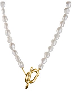 collana donna Thomas Sabo KE2320-430-14-L45 Pearl Necklace Natural Beauty Gold-Plated Ladies
