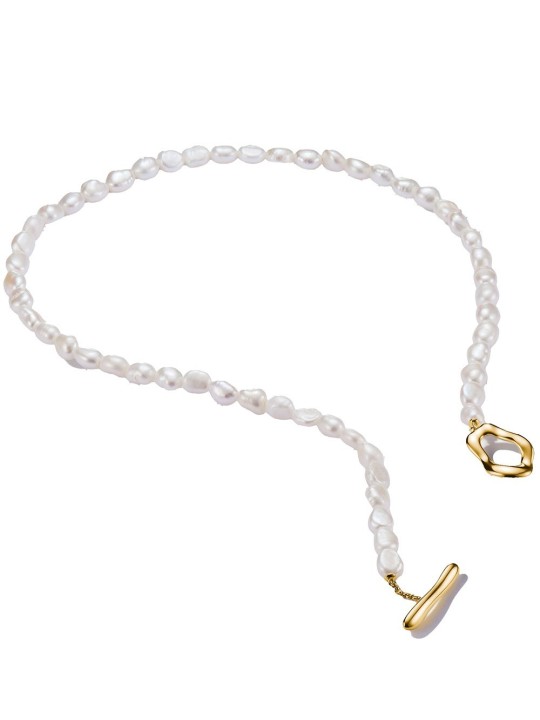 collana donna Thomas Sabo KE2320-430-14-L45 Pearl Necklace Natural Beauty Gold-Plated Ladies