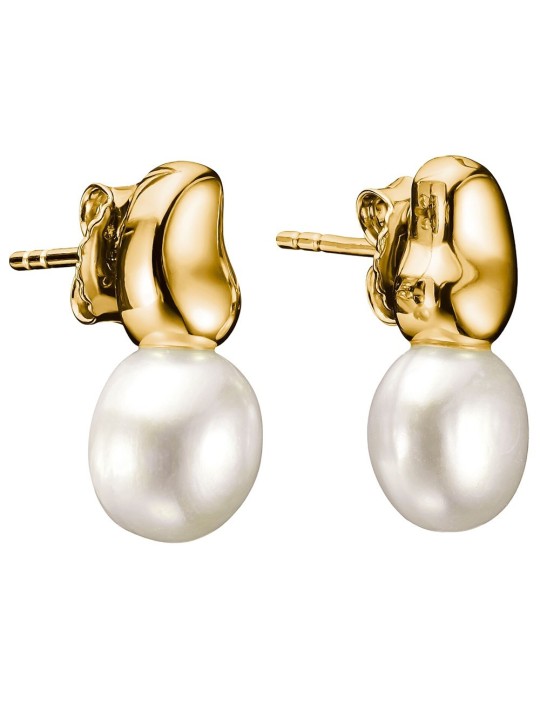 orecchini donna Thomas Sabo H2320-430-14 Stud Earrings with pearls Natural Beauty Gold-Plated Ladies
