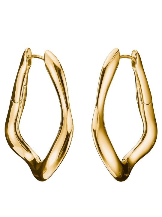 orecchini donna Thomas Sabo CR755-413-39 Hoop Earrings big Natural Beauty Gold-Plated Ladies
