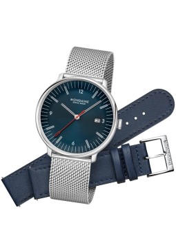 orologio uomo Mondaine MLE.41240.LQV.SET Mens Watch Doppio 41mm 5ATM