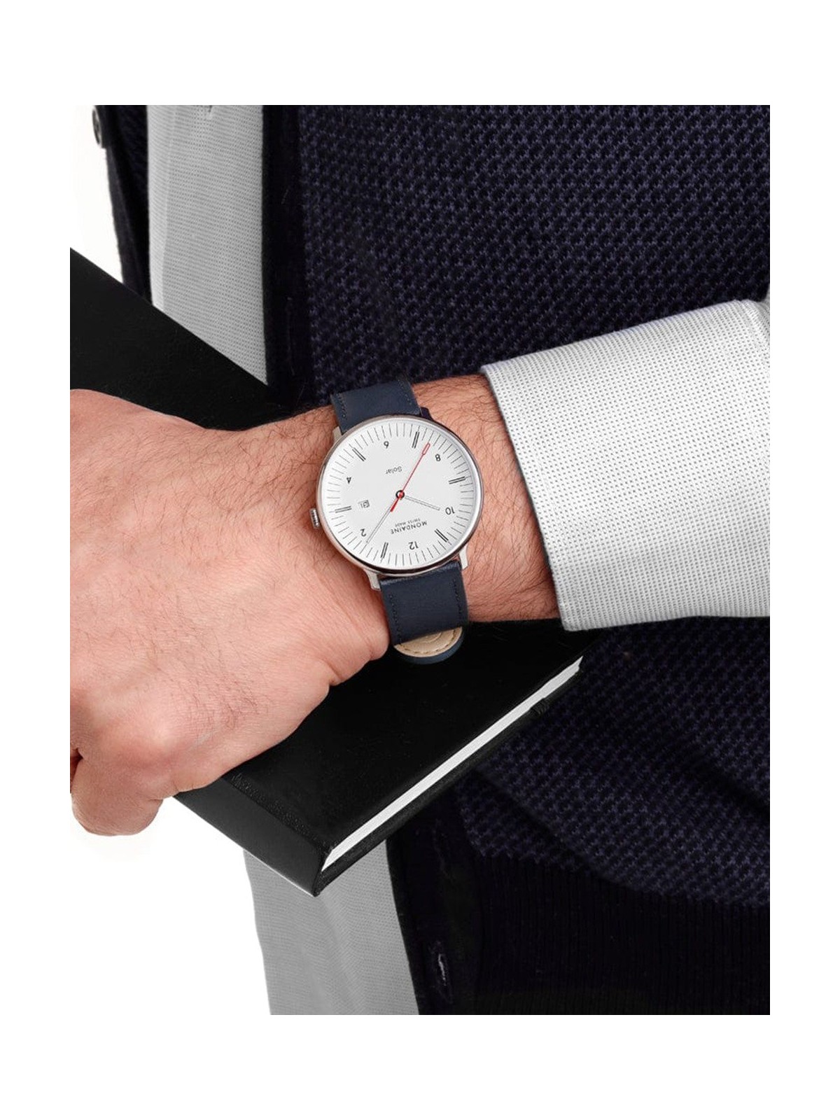 orologio uomo Mondaine MLE.41910.LDV Mens Watch Doppio Solar 41mm 5ATM