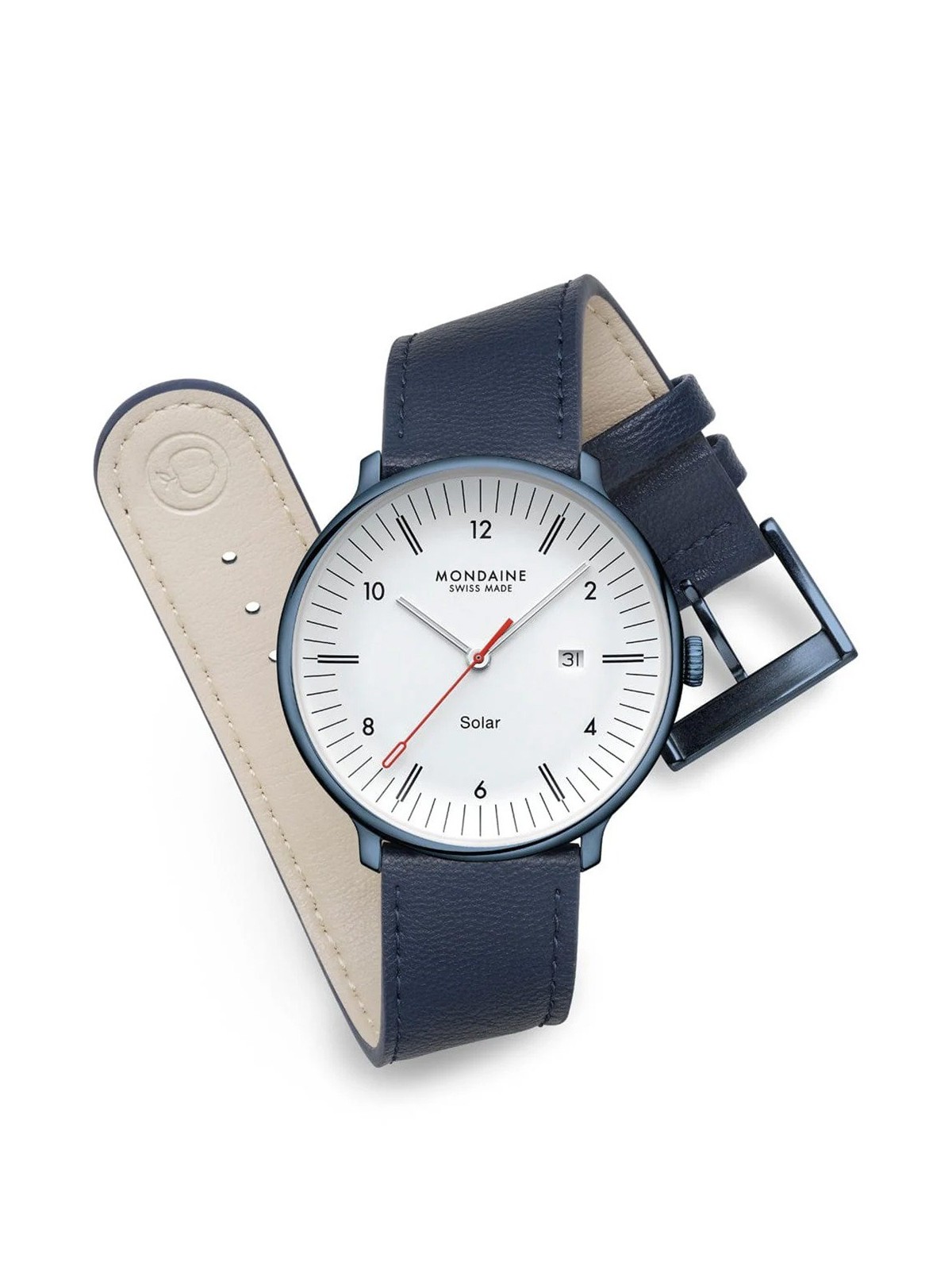 orologio uomo Mondaine MLE.41910.LQV Mens Watch Doppio Solar 41mm 5ATM