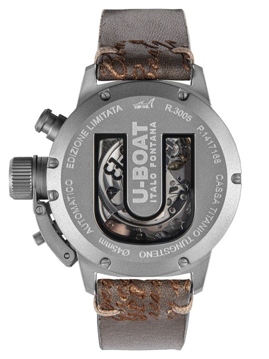 orologio uomo U-Boat 3005 Mens Watch Classico Automatic Chrono Titanium Limited 45mm 10ATM