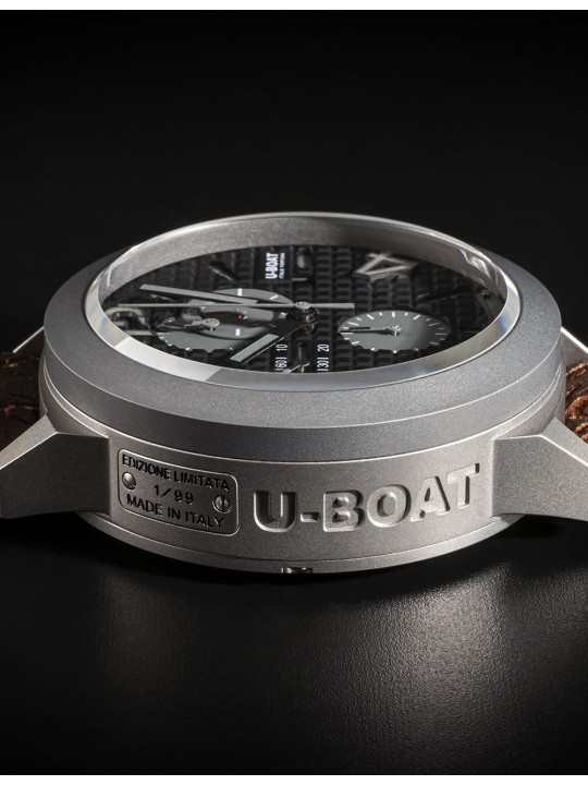 orologio uomo U-Boat 3005 Mens Watch Classico Automatic Chrono Titanium Limited 45mm 10ATM