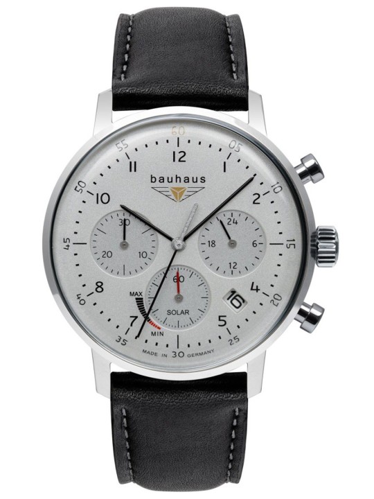 orologio uomo Bauhaus 2086-1 Mens Watch Dessau Solar Chrono 41mm 5ATM