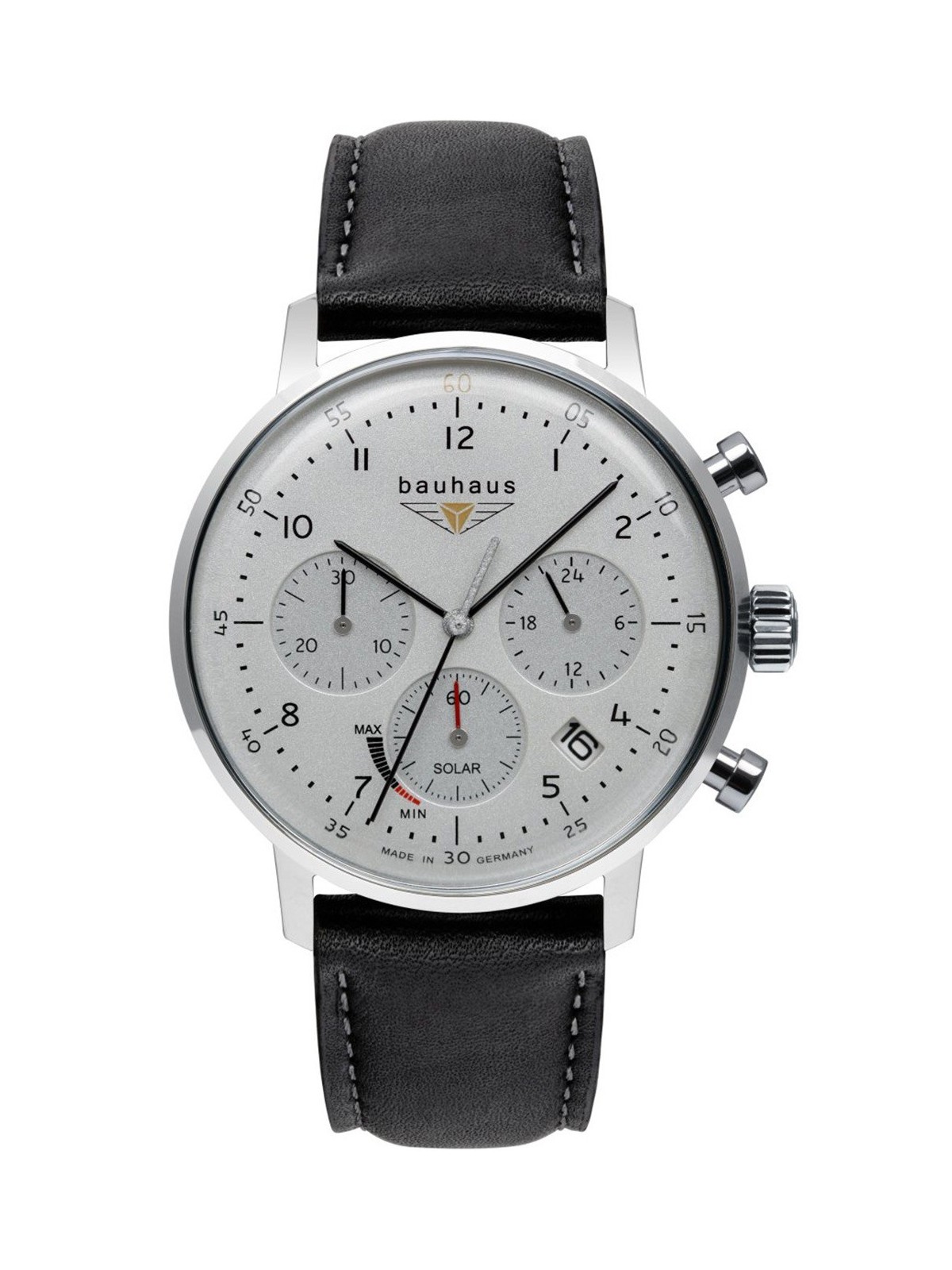 orologio uomo Bauhaus 2086-1 Mens Watch Dessau Solar Chrono 41mm 5ATM