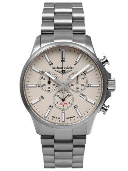 orologio uomo Bauhaus 2880M-5 Mens Watch Aviation Chrono Titanium 42mm 10ATM