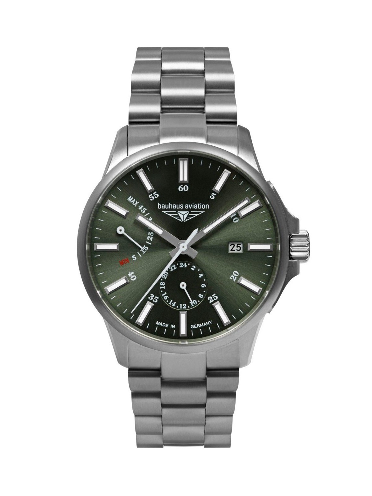 orologio uomo Bauhaus 2860M-4 Mens Watch Aviation Automatic Titanium 42mm 10ATM