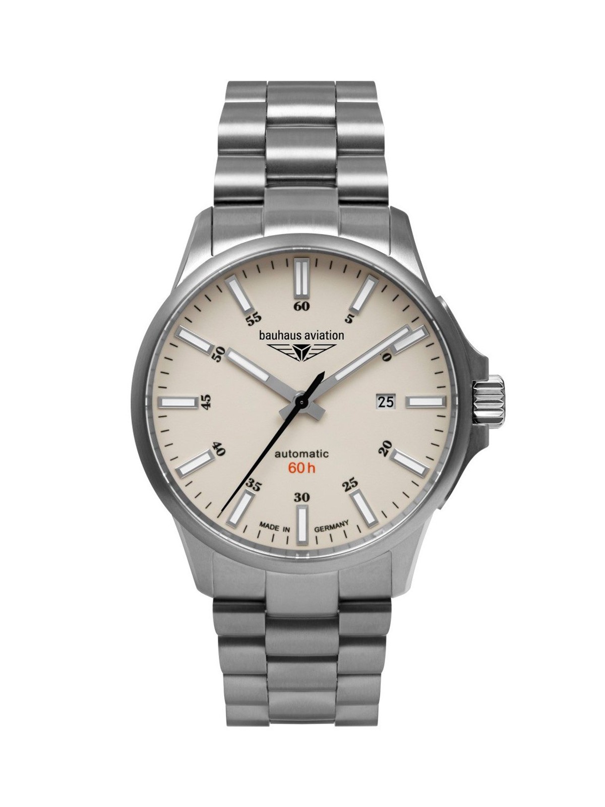 orologio uomo Bauhaus 2868M-5 Mens Watch Aviation Automatic Titanium 42mm 10ATM