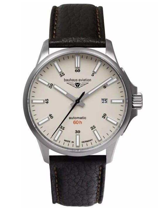orologio uomo Bauhaus 2864-5 Mens Watch Aviation Automatic Titanium 42mm 10ATM