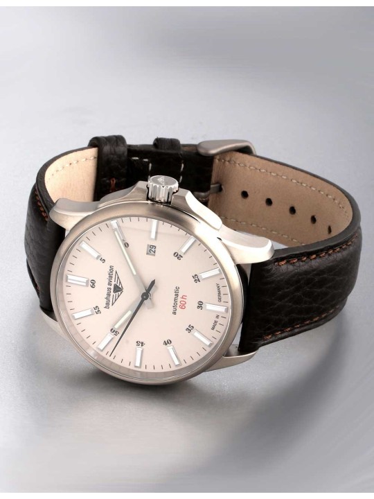 orologio uomo Bauhaus 2864-5 Mens Watch Aviation Automatic Titanium 42mm 10ATM