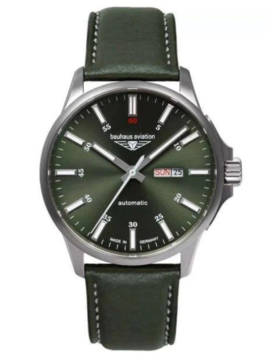 orologio uomo Bauhaus 2866-4 Mens Watch Aviation Automatic Titanium 42mm 10ATM