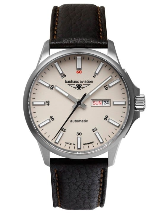 orologio uomo Bauhaus 2866-5 Mens Watch Aviation Automatic Titanium 42mm 10ATM