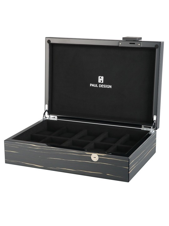 scatola orologio Paul Design 20111 Collector Watch Box [10] Black Shadow