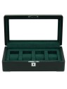 scatola orologio Rothenschild RS-3420-4-BL-GRE Watch Box Black [4] with green velvet