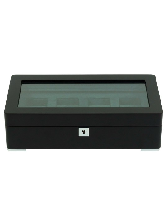 scatola orologio Rothenschild RS-3420-4-BL-GRE Watch Box Black [4] with green velvet