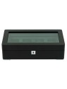 scatola orologio Rothenschild RS-3420-4-BL-GRE Watch Box Black [4] with green velvet