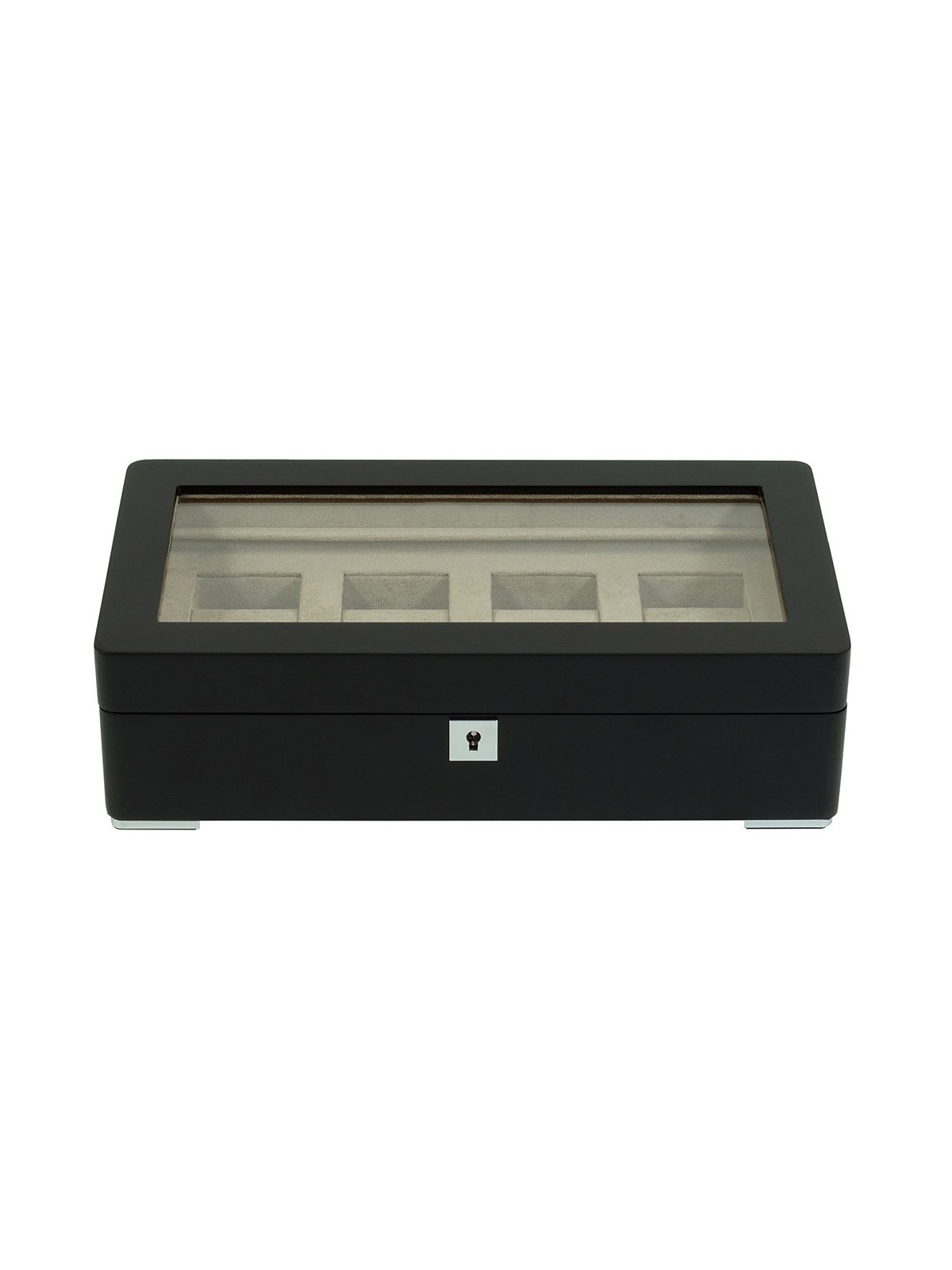 scatola orologio Rothenschild RS-3420-4-BL-TAN Watch Box Black [4] with beige velvet