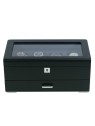 scatola orologio Rothenschild RS-3421-4-BL-CHA Watch Box Black [4] with grey velvet + Drawer