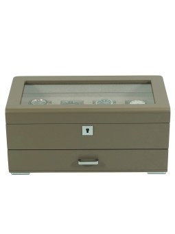 scatola orologio Rothenschild RS-3421-4-TA-TAN Watch Box Brown [4] with beige velvet + Drawer
