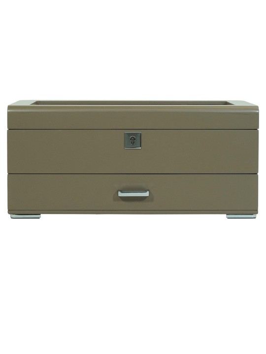 scatola orologio Rothenschild RS-3421-4-TA-TAN Watch Box Brown [4] with beige velvet + Drawer