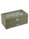 scatola orologio Rothenschild RS-3421-4-TA-TAN Watch Box Brown [4] with beige velvet + Drawer
