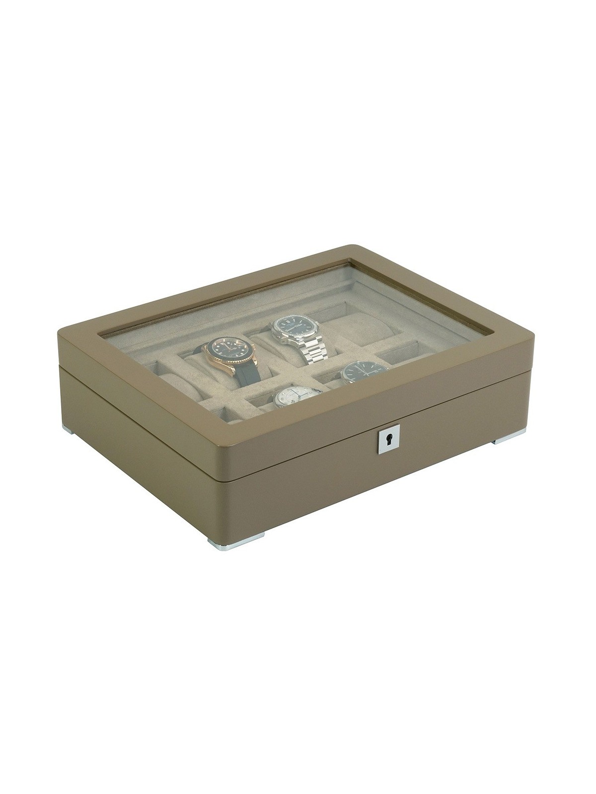 scatola orologio Rothenschild RS-3420-8-TA-TAN Watch Box Brown [8] with beige velvet