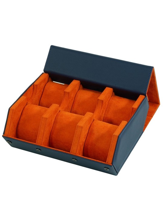 scatola orologio Rothenschild RS-3178-6-BLU-ORG Watch Storage Box Blue-Orange [6]