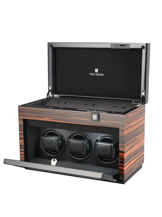 avvolgitore orologio Paul Design Watch Winder Gentlemen 3+5 Macassar 20123