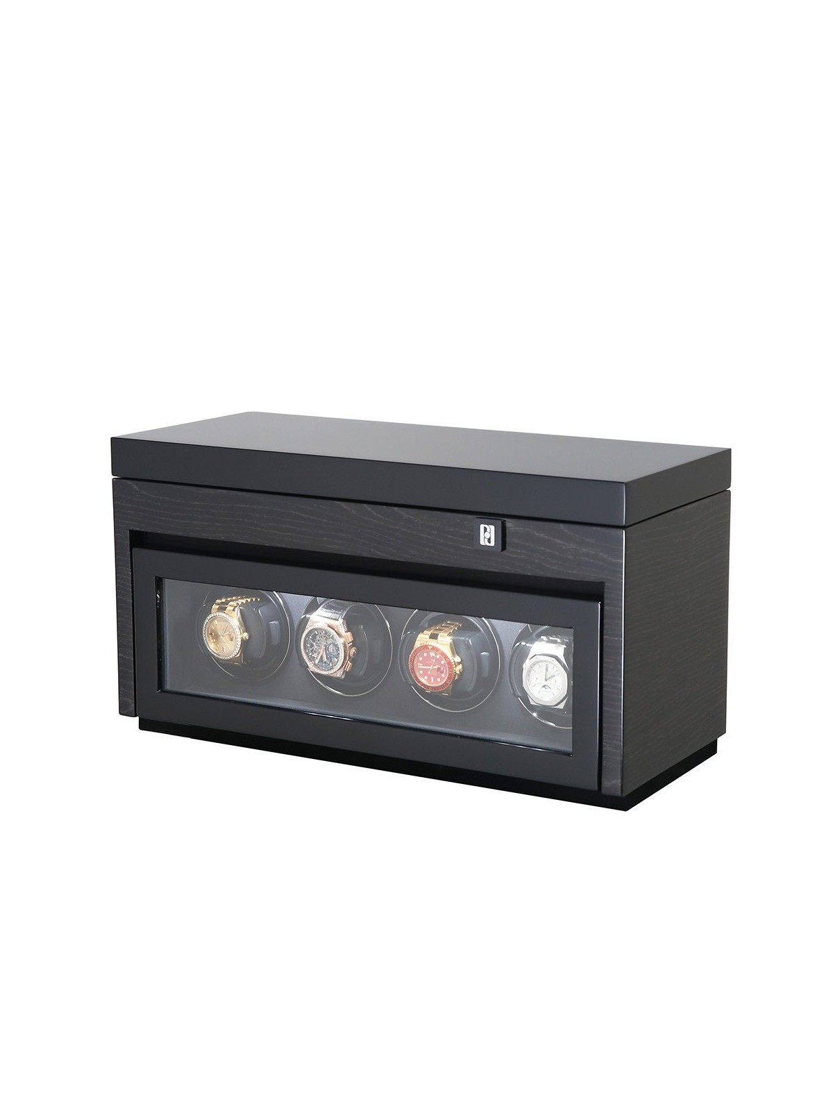 avvolgitore orologio Paul Design Watch Winder Gentlemen 4+6 Black Apricot 20055