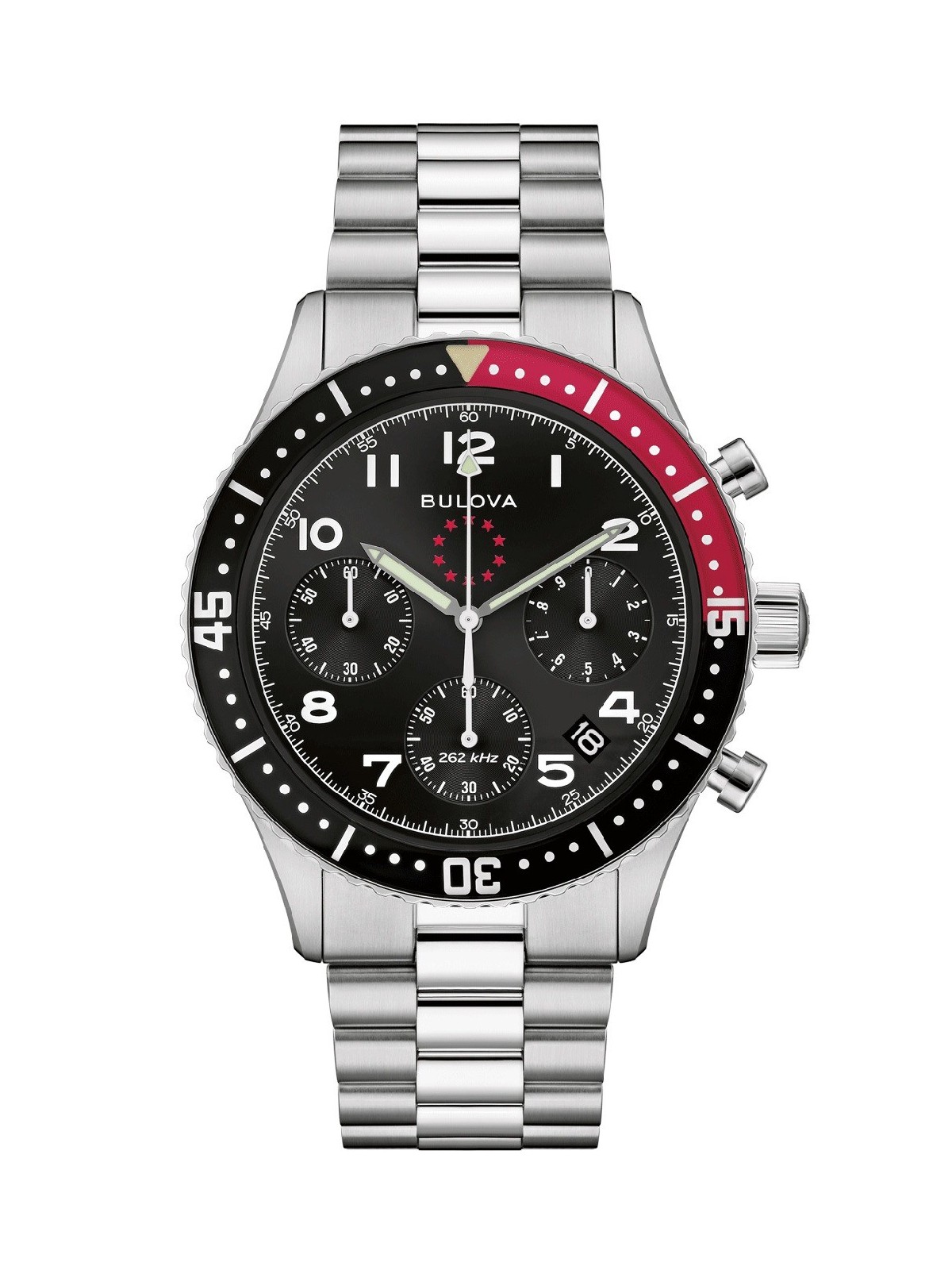 orologio uomo Bulova 98B451 Mens Watch Marine Star Chronograph 43mm 3ATM