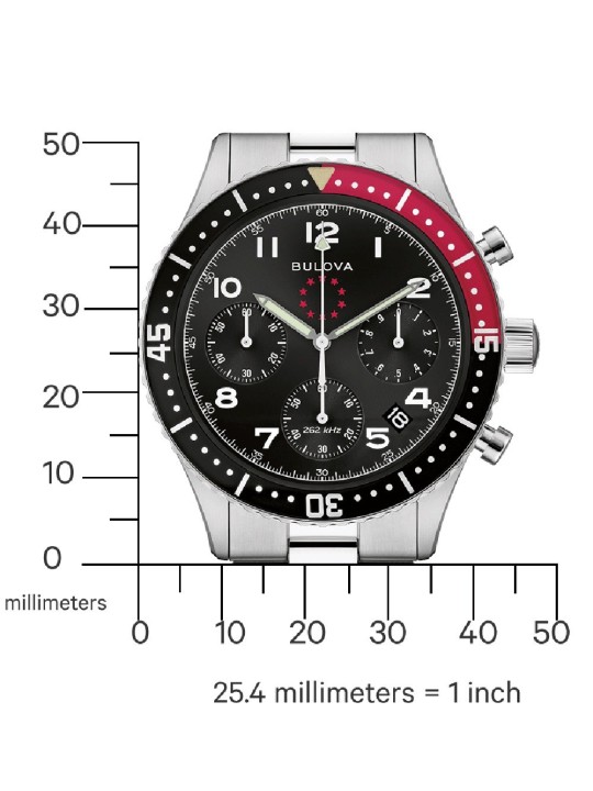 orologio uomo Bulova 98B451 Mens Watch Marine Star Chronograph 43mm 3ATM