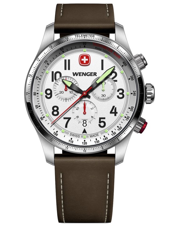 orologio uomo Wenger 01.0543.109 Mens Watch Terragraph Chrono 43mm 10ATM