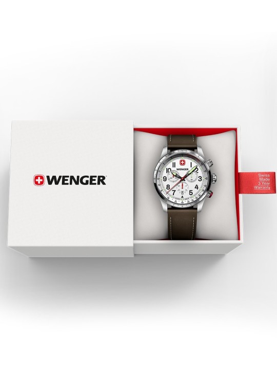 orologio uomo Wenger 01.0543.109 Mens Watch Terragraph Chrono 43mm 10ATM