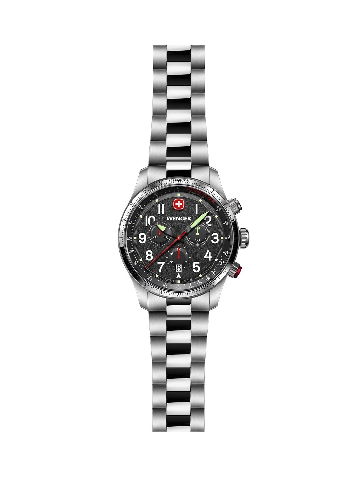 orologio uomo Wenger 01.0543.111 Mens Watch Terragraph Chrono 43mm 10ATM