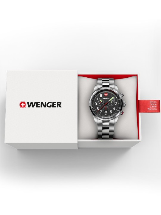 orologio uomo Wenger 01.0543.111 Mens Watch Terragraph Chrono 43mm 10ATM