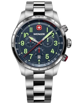 orologio uomo Wenger 01.0543.112 Mens Watch Terragraph Chrono 43mm 10ATM