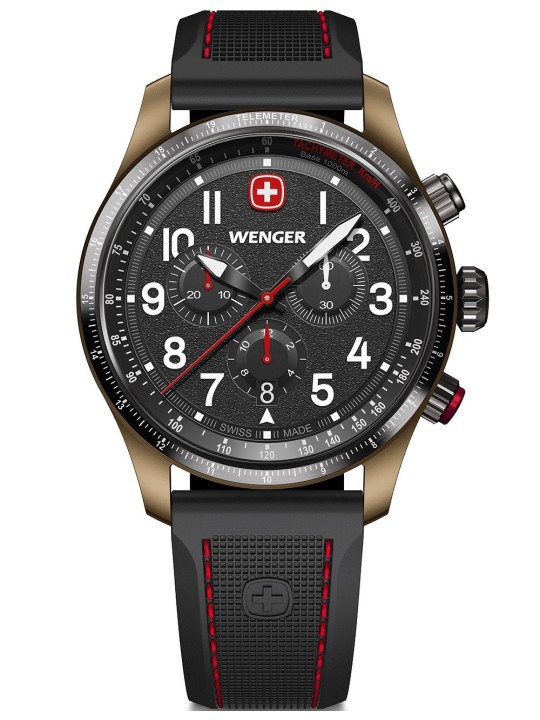 orologio uomo Wenger 01.0543.113 Mens Watch Terragraph Chrono 43mm 10ATM