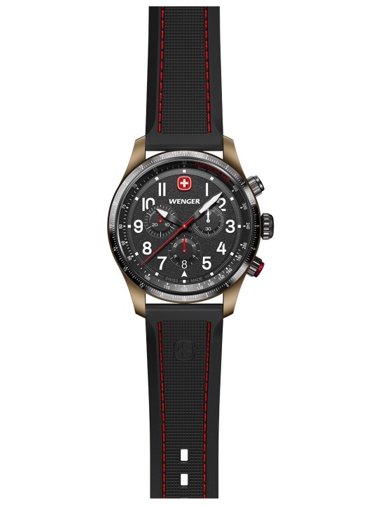 orologio uomo Wenger 01.0543.113 Mens Watch Terragraph Chrono 43mm 10ATM