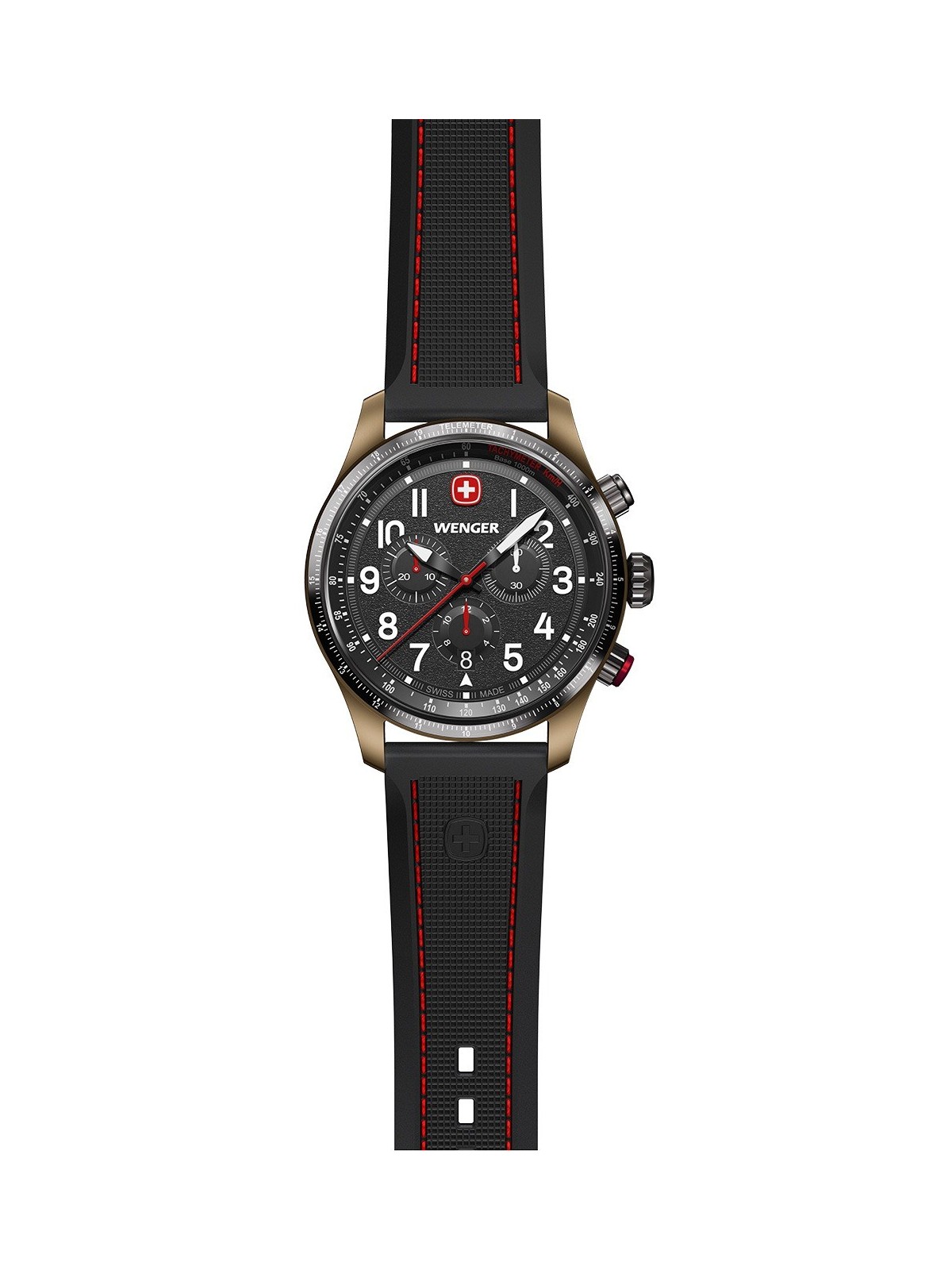 orologio uomo Wenger 01.0543.113 Mens Watch Terragraph Chrono 43mm 10ATM