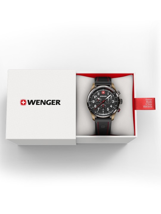orologio uomo Wenger 01.0543.113 Mens Watch Terragraph Chrono 43mm 10ATM
