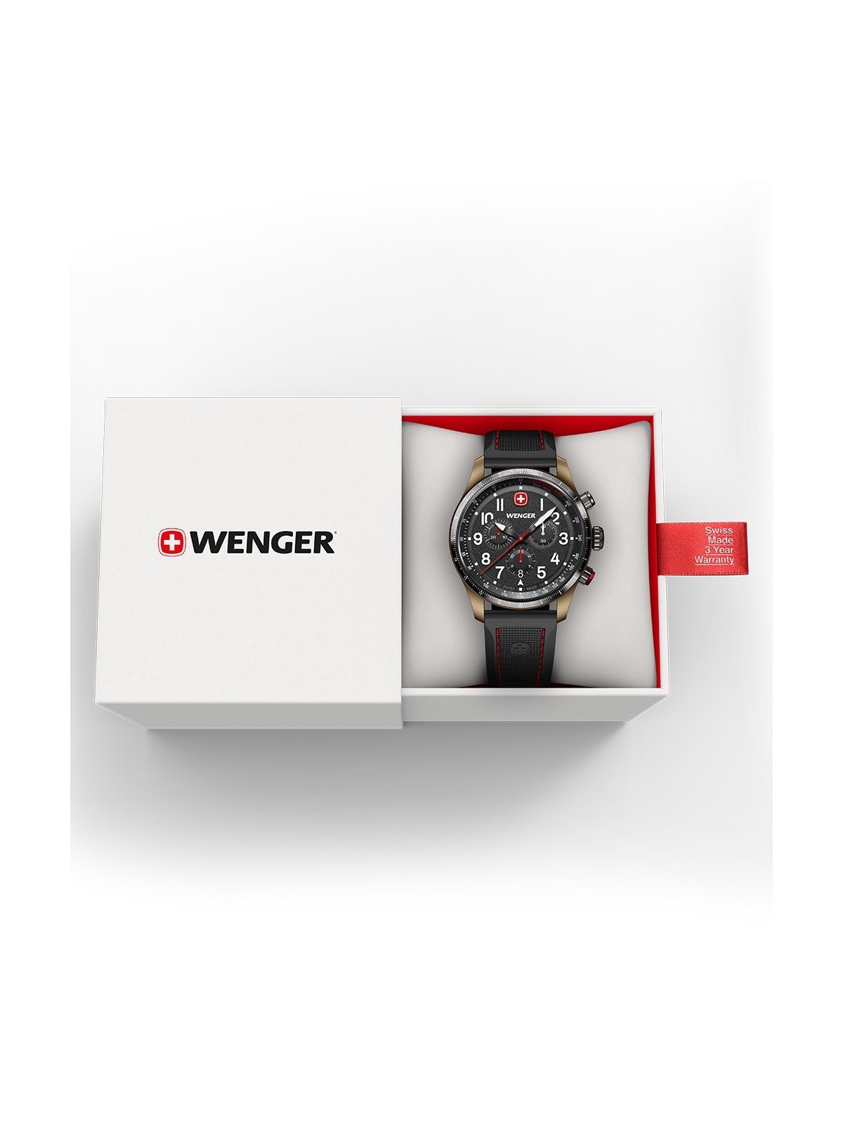 orologio uomo Wenger 01.0543.113 Mens Watch Terragraph Chrono 43mm 10ATM
