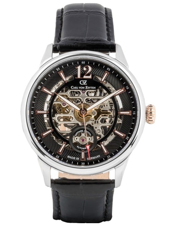 orologio uomo Carl von Zeyten CVZ0080BKRS Mens Watch Schramberg Automatic Limited Edition 43mm 5ATM