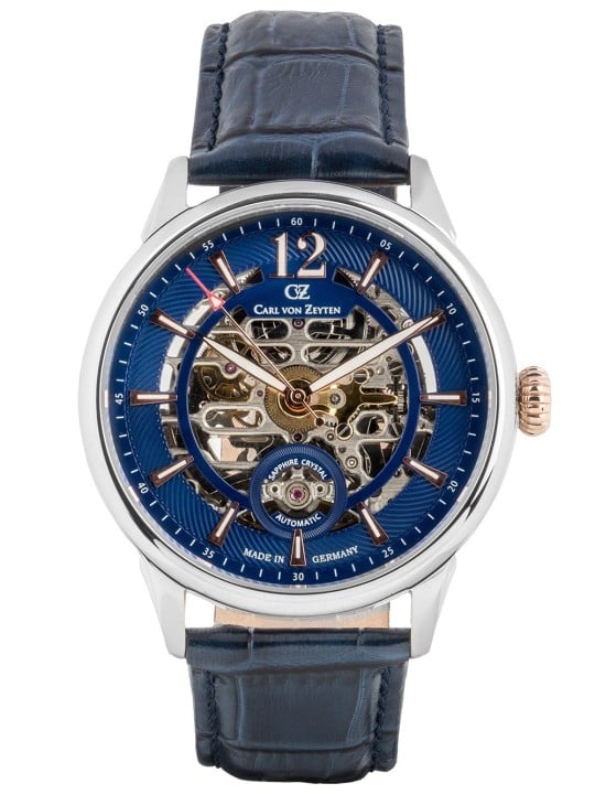 orologio uomo Carl von Zeyten CVZ0080BLRS Mens Watch Schramberg Automatic Limited Edition 43mm 5ATM