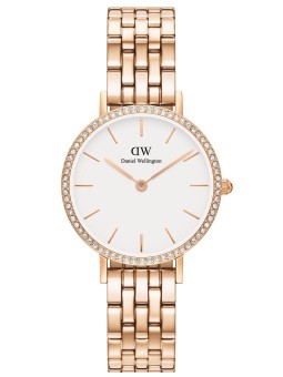orologio donna Daniel Wellington DW00100666 Ladies Watch Petite Lumine Bezel 5-Link Melrose 28mm 3ATM