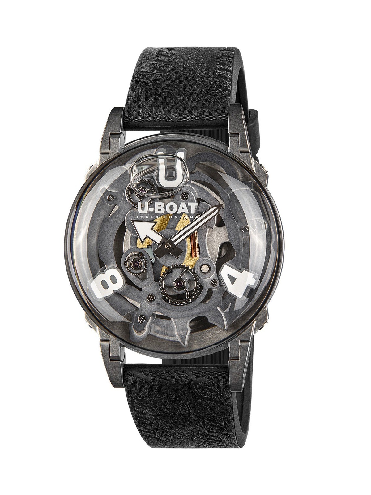 orologio uomo U-Boat 3354 Mens Watch U-65 44mm SS White 5ATM