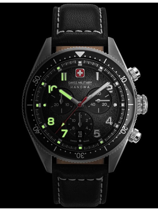 orologio uomo Swiss Military Hanowa SMWGC0003801 Mens Watch Greyhound Chrono 43mm 10ATM