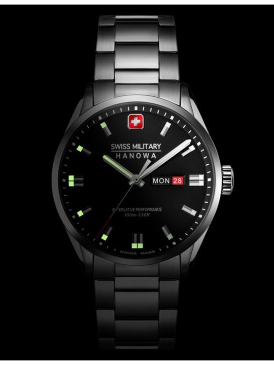 orologio uomo Swiss Military Hanowa SMWGH0001601 Mens Watch Roadrunner Maxed 43mm 10ATM